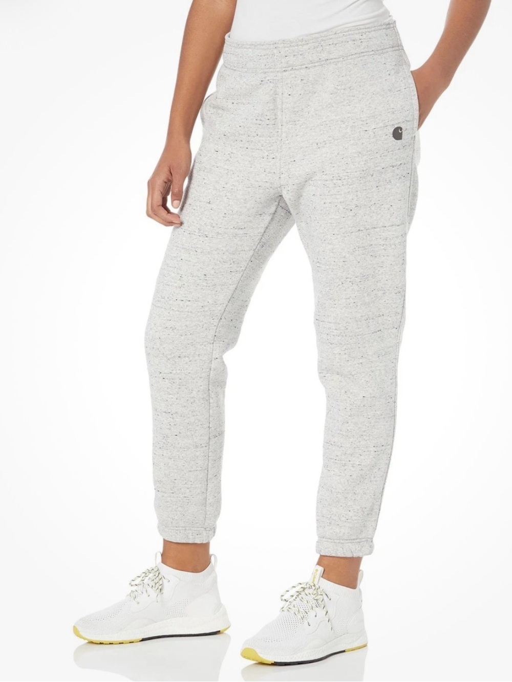 Carhartt Relaxed Fit Fleece Jogger Sweatpants Oatmeal Speckled Women’s XL 16-18